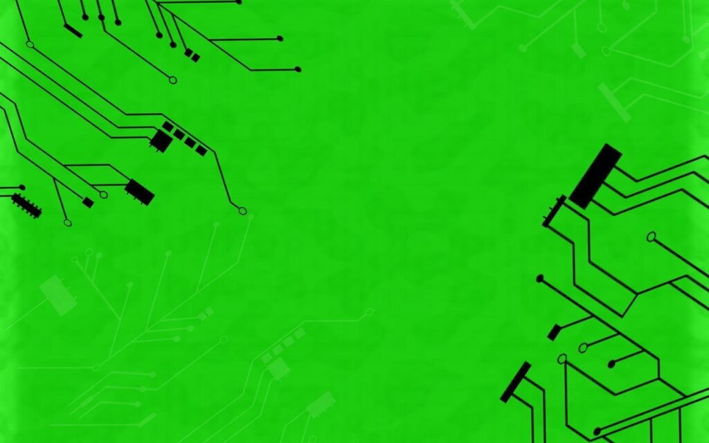 green background, circuit, computer